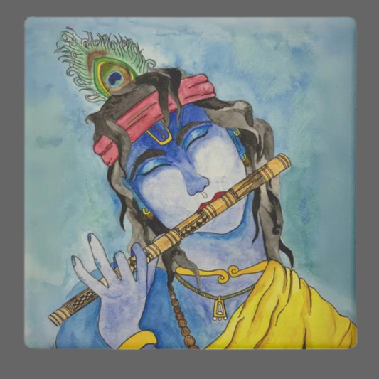 Krishna Square Stone Coasters 4pk