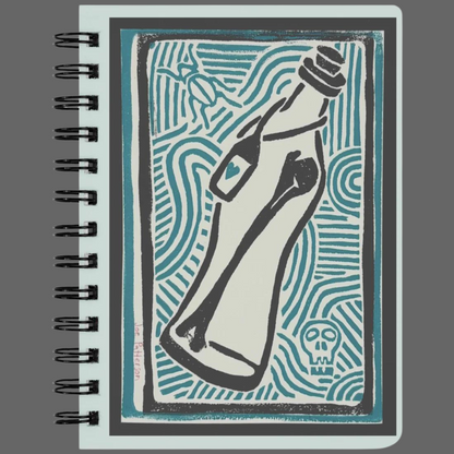 Message in a Bottle Spiral Notebook