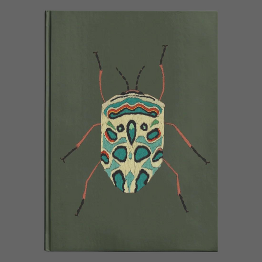 Needlepoint Beetle Hardcover Notebook