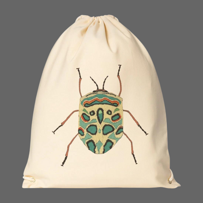 Needlepoint Beetle String Backpack