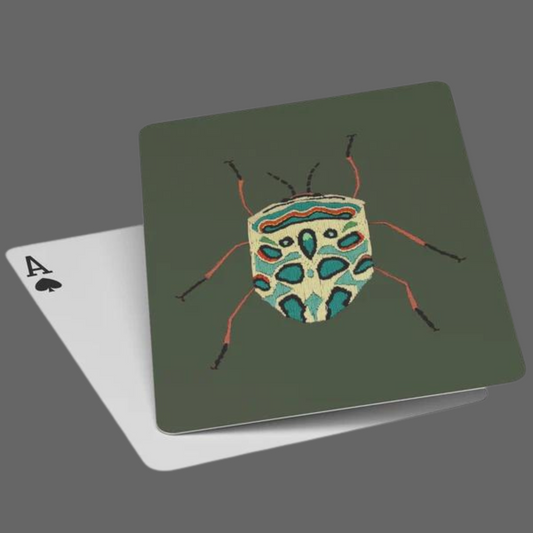 Needlepoint Beetle Playing Cards