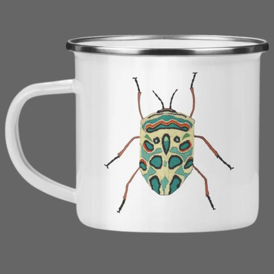 Needlepoint Beetle Camping Mug