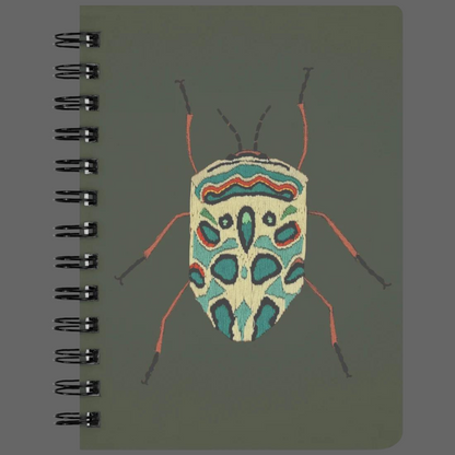 Needlepoint Beetle Spiral Notebook