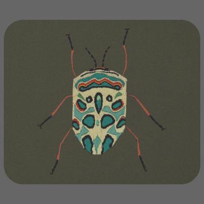 Needlepoint Beetle Mousepad