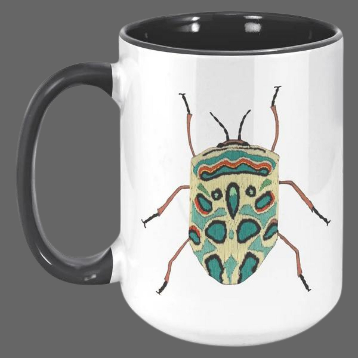 Needlepoint Beetle 15oz Accent Mug