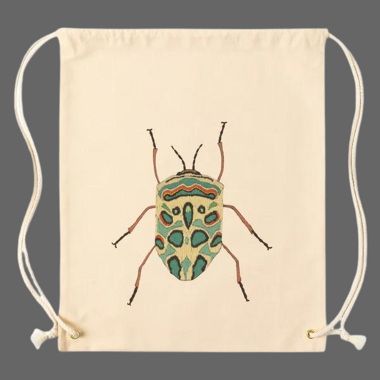 Needlepoint Beetle String Backpack