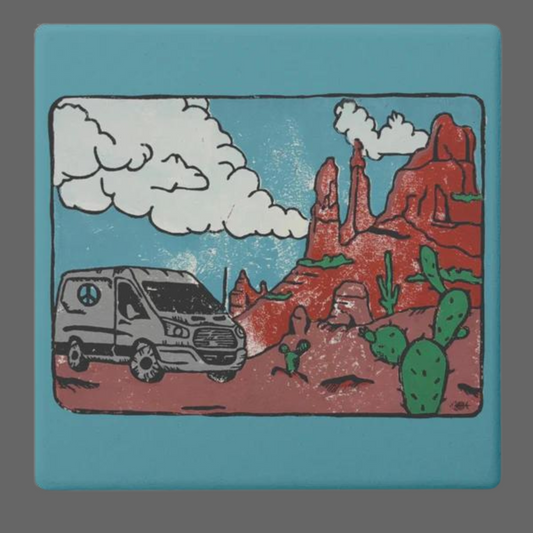 Sedona Square Stone Coasters 4pk